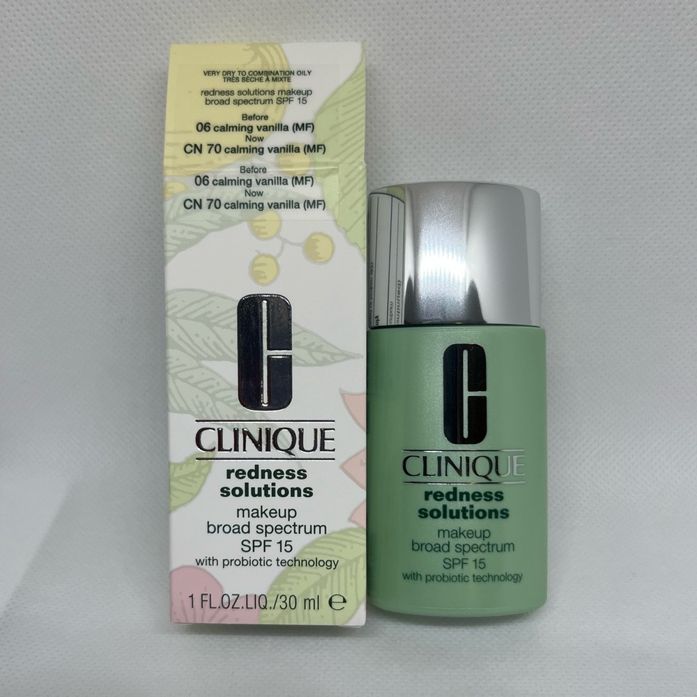 CLINIQUE CN 70 Calming Vanilla (MF) Redness Solutions Makeup SPF 15 NWB